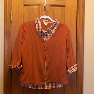 Cardigan/blouse button down size XL